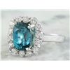 Image 2 : 6.95 CTW Zircon 18K White Gold Diamond Ring
