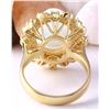 Image 3 : 7.68 CTW Natural Opal 18K Solid Yellow Gold Diamond Ring