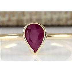 0.60 CTW Natural Ruby Ring In 18K Yellow Gold