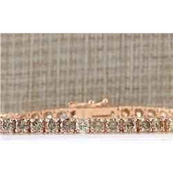 8.31 CTW Natural Diamond Bracelet In 18K Rose Gold