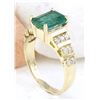 Image 4 : 2.55 CTW Natural Emerald 14K Solid Yellow Gold Diamond Ring