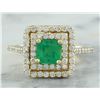 Image 1 : 1.55 CTW Emerald 14K Yellow Gold Diamond Ring