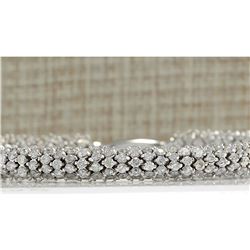 7.00CTW Natural Diamond Bracelet In 14K Solid White Gold