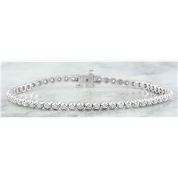 1.45 CTW Diamond 18K White Gold Bracelet