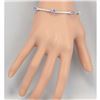 Image 3 : 3.75 CTW Natural Tanzanite And Dimond Bracelet In 18K Solid White Gold