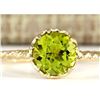 Image 1 : 1.50 CTW Natural Peridot Ring In 18K Yellow Gold