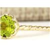 Image 2 : 1.50 CTW Natural Peridot Ring In 18K Yellow Gold