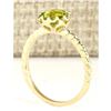 Image 3 : 1.50 CTW Natural Peridot Ring In 18K Yellow Gold
