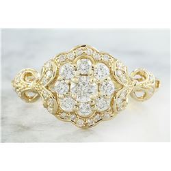 0.42 CTW Diamond 18K Yellow Gold Ring