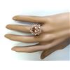 Image 4 : 4.58 CTW Natural Morganite And Diamond Ring In 18K Rose Gold