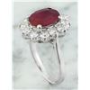 Image 4 : 3.35 CTW Ruby 18K White Gold Diamond Ring