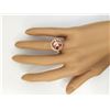 Image 4 : 6.80 CTW Natural Morganite And Diamond Ring In 18K Rose Gold