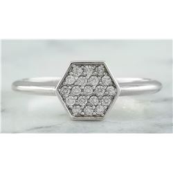 0.22 CTW 18K White Gold Diamond Ring