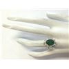 Image 4 : 4.75 CTW Natural Emerald And Diamond Ring In 18K Yellow Gold