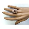 Image 4 : 12.82 CTW Natural Morganite And Diamond Ring In 18K Rose Gold