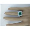 Image 5 : 4.10 CTW Emerald 18K White Gold Diamond Ring