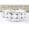 Image 1 : 3.90 CTW Natural Diamond Ring In 14k White Gold