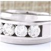 Image 2 : 3.90 CTW Natural Diamond Ring In 14k White Gold
