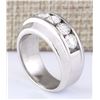 Image 3 : 3.90 CTW Natural Diamond Ring In 14k White Gold