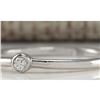 Image 2 : 0.04CTW Natural Diamond Ring 18K Solid White Gold