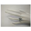 Image 4 : 4.85 CTW Natural Aquamarine And Diamond Ring In 14K White Gold