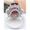 Image 5 : 14.20 CTW Natural Tourmaline 14K Solid White Gold Diamond Ring