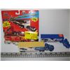Image 1 : 2 RACING CHAMPIONS 1:87 SCALE DIE CAST CAB TRANSPORTERS & 1 MATCHBOX 1:87 SCALE DIE CAST CAB TRANSPO