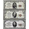 Image 1 : Lot of 1929 $5/10/20 Citizens NB Washington, PA CH# 3383 National Currency Notes