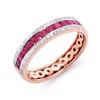 Image 1 : 14KT Rose Gold 0.46ctw Ruby and Diamond Ring