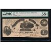 Image 1 : 1861 $50 Confederate States of America Note PMG 58EPQ