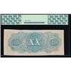 Image 2 : 1863 $20 Confederate States of America Note PCGS 40