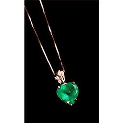 EMERALD  6.50 CARAT  HEART CUT *  Diamond #852595