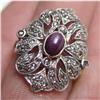Image 1 : Victorian 18kt GOLD RING Diamond RUBY 18k #852674