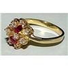 Image 1 : 18kt Gold Ruby Diamond Cocktail Ring 18k #852690