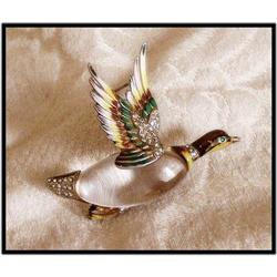 COROCRAFT Sterling Jelly Belly Duck Brooch Pin #852701