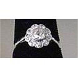 Platinum and Diamond "Flower"  Ring #852748