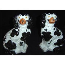 Antique Pair of  large Staffordshire Dogs #852830