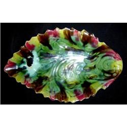 Antique American Majolica Leaf Plate #852856