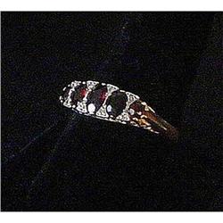 Victorian Gold, Diamond and Garnet Ring #852863