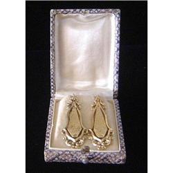 Victorian 18K Gold Earrings with Original Box #852871