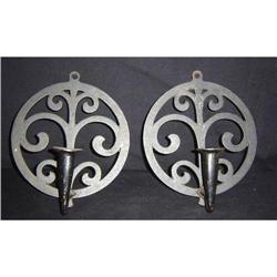 Pair of Antique Wrought-Iron Sconces #852883