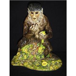 Antique Italian Majolica Monkey #852895