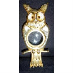 Antique English Brass Owl Magnifying Glass #852897