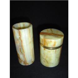 Italian Onyx Vase and Hinged Box #852923