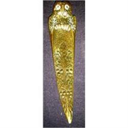 English Brass Edwardian Owl Letter Opener #852939