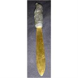 19th Century Bronze Dog Letter Opener #852943
