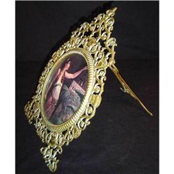 Antique English Brass Picture Frame #852977