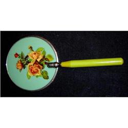 Antique Hand Mirror With Bakelite Handle #852986