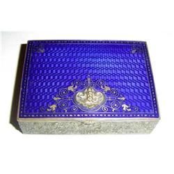 Antique French Bronze and Cobalt Box #853053