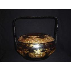 Chinese Hand-Painted Dowery Basket #853058